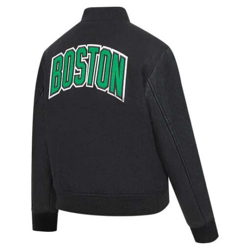 NBA BOSTON CELTICS CLASSIC WOOL WOMEN'S VARSITY JACKET - Image 3