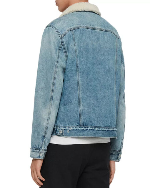 ALLSAINTS Ilkley Sherpa-Lined Denim Jacket - Image 5