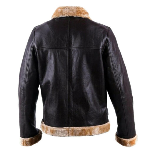 Men's B3 Faux Shearling Sword Premium Leather Jacket - Image 2