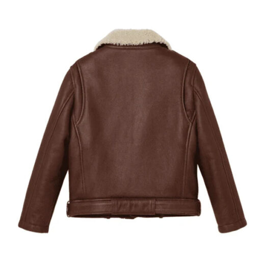 Men's B3 RAF Faux Shearling Bomber Leather Jacket - Image 2