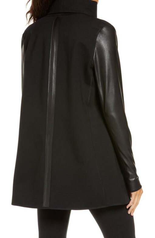 Faux Leather Convertible Jacket - Image 4