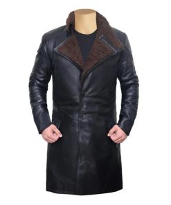 Gosling's Blade Stylish Black Leather Coat