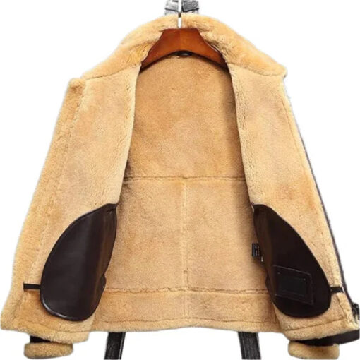 Men's B-3 Faux Shearling Classic Leather Jacket - Image 2