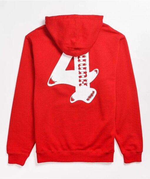 4Hunnid Worldwide Red Hoodie - Image 4