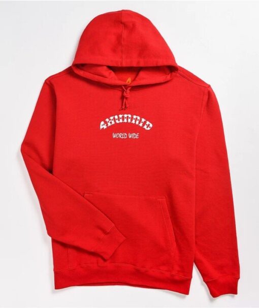4Hunnid Worldwide Red Hoodie