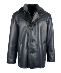 Alex Black Leather Real Leather Coat