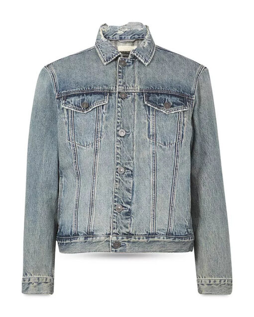 ALLSAINTS Frun Cotton Distressed Trucker Jacket - Image 6