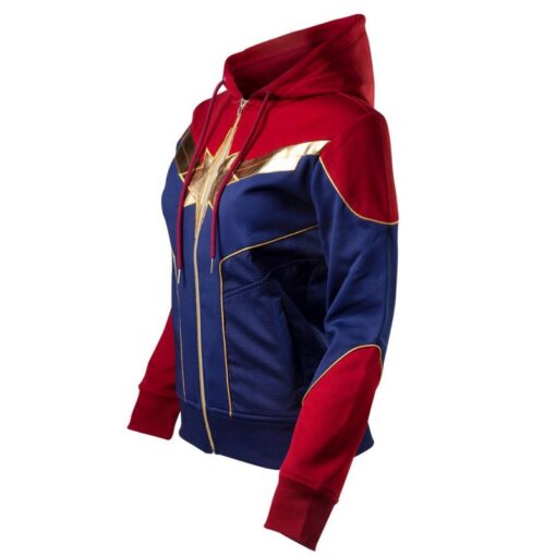 Carol Danvers Captain Marvel Red Hoodie - Image 4