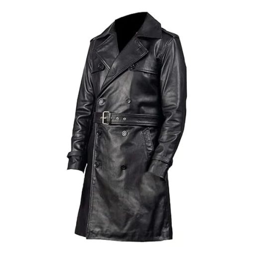 Blazer Style Archives  Black Genuine Leather Coat - Image 2