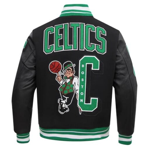 NBA BOSTON CELTICS MASHUP MEN'S RIB WOOL VARSITY JACKET
