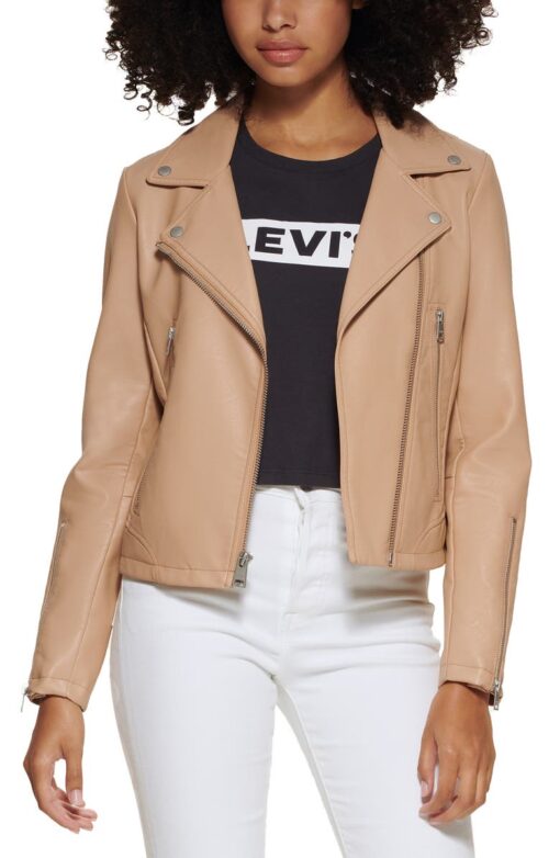 Women's Faux Leather Moto Jacket