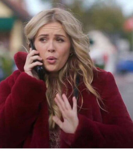 A Very Charming Christmas Town Aubrey Lang Fur Jacket - Image 2