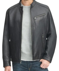 Adam Black Real Leather Jacket