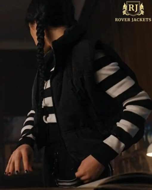 Jenna Ortega Addams Black Vest - Image 2