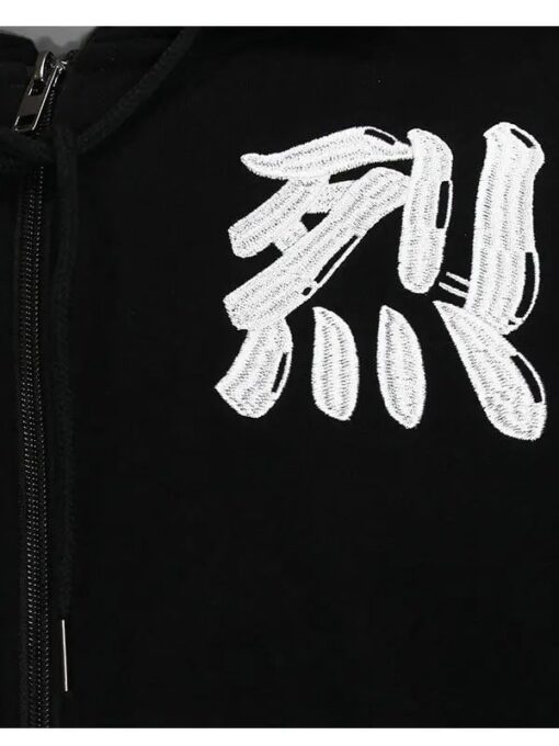 Aggretsuko Sleeve Faces Black Hoodie - Image 4