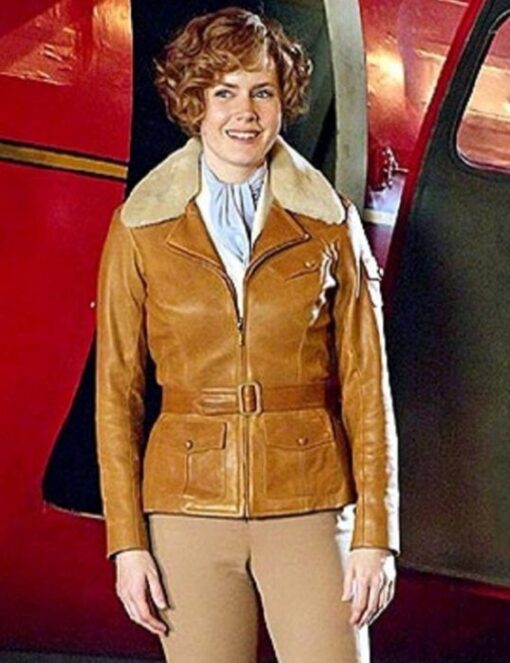 Amy Adams Aviator Leather Jacket