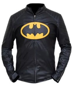 Batman Black Biker Faux Leather Jacket Lego