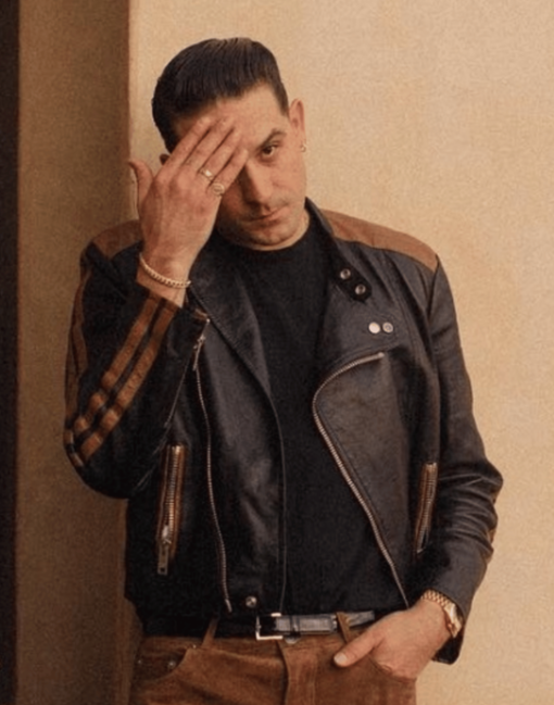 Black & Brown G-Eazy Biker Jacket