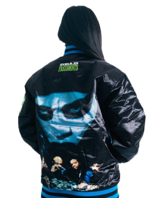 Black Satin Dead Presidents Jacket - Image 2