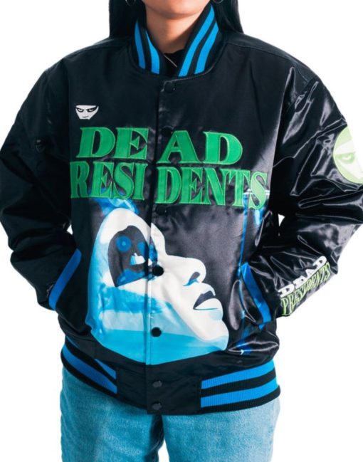 Black Satin Dead Presidents Jacket