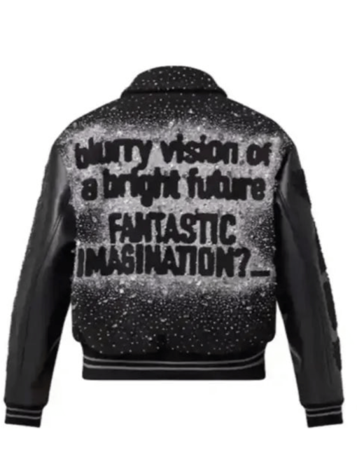 Black J-Hope Louis Vuitton Varsity Jacket - Image 2