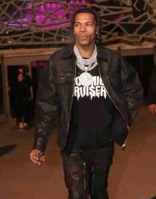 Black Lil Baby Leather Jacket - Image 3