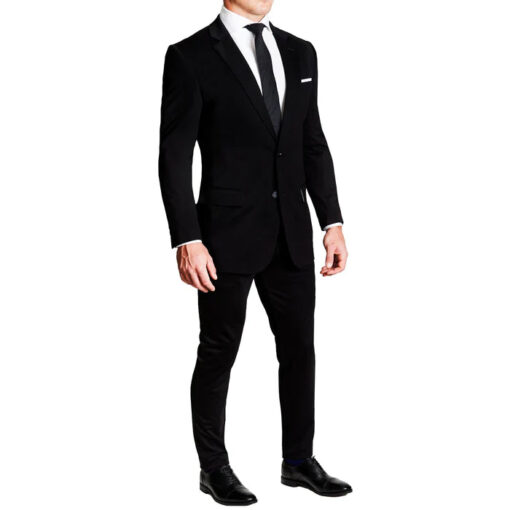Athletic Fit Stretch Blazer - Black - Image 3