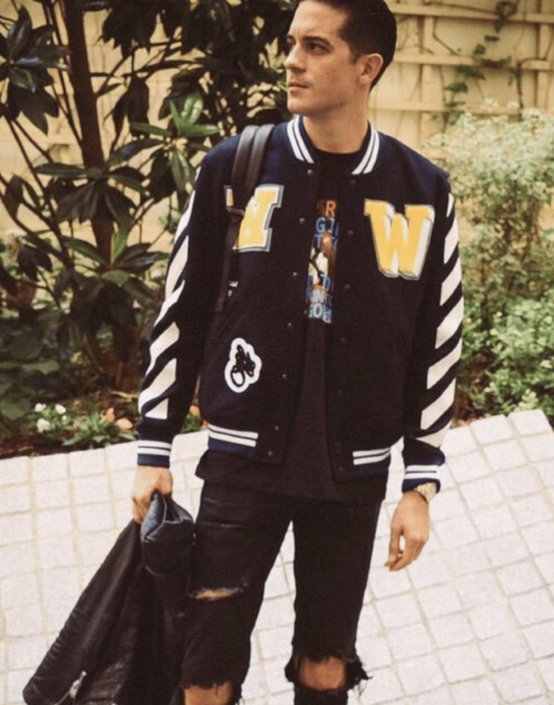 Black and White G-EAZY Varsity Jacket