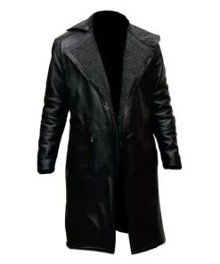 Blade Runner 2049 Ryan Gosling Faux Leather Black Trench Coat