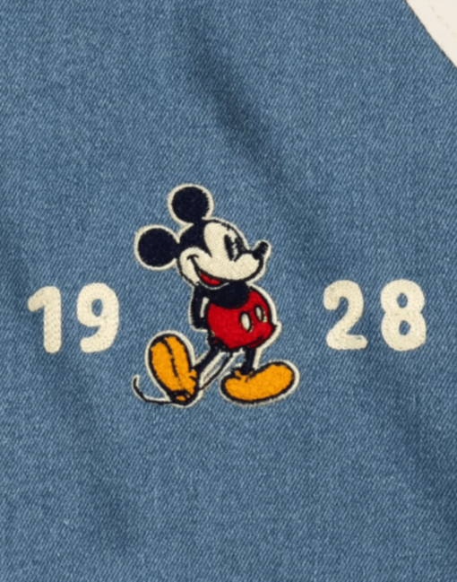 Mickey Mouse Varsity Jacket 1928 Blue And White - Image 3