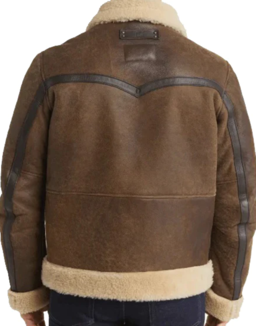 Brown Sheepskin Leather Jacket - Image 2