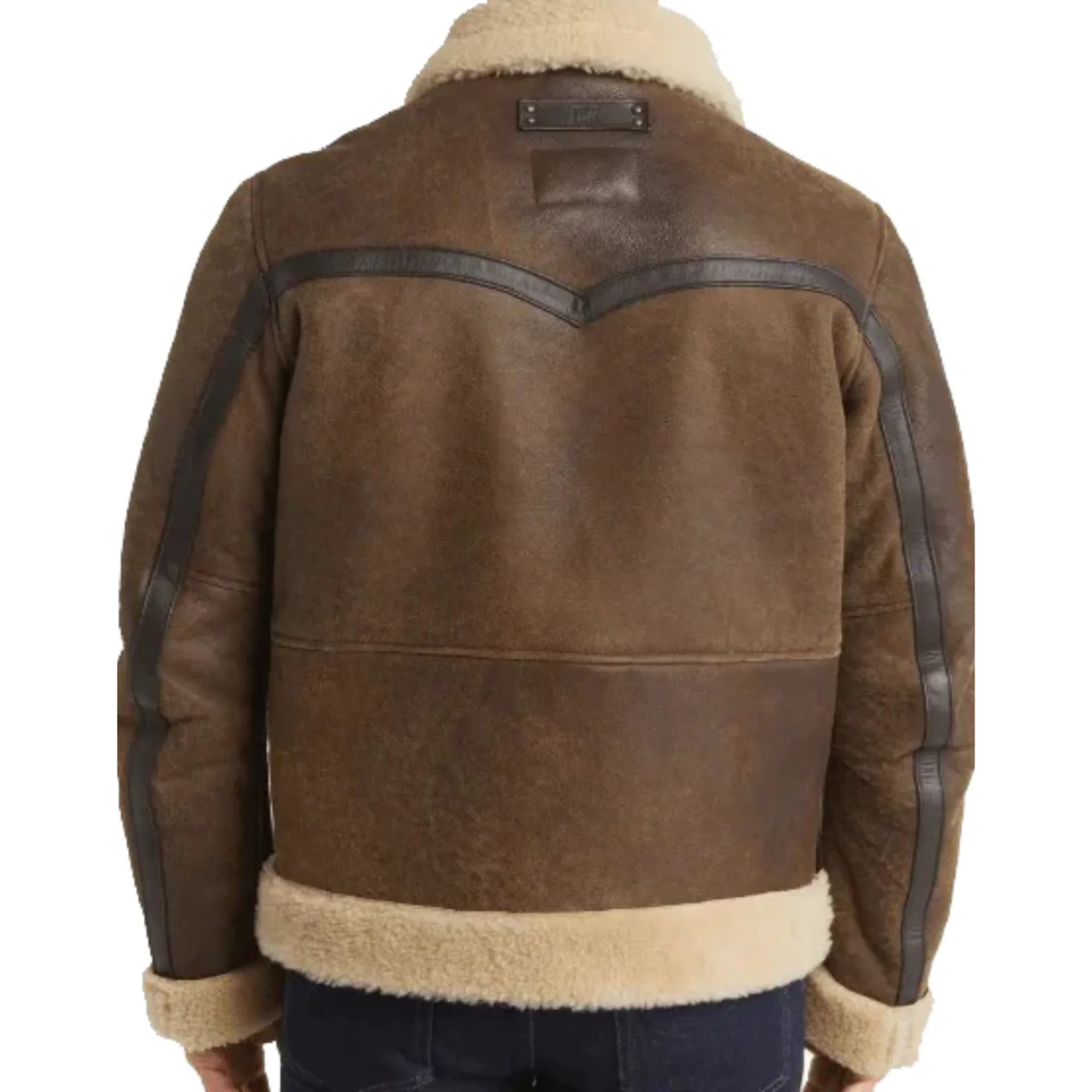 Brown Sheepskin Leather Jacket - Image 2