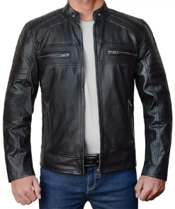 Cafe Racer Lambskin Leather Jacket
