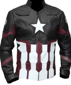 Captain America Civil War Faux Leather Jacket Black