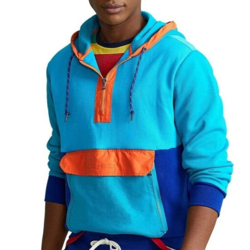 Cobra Kai S05 Blue Colorblock Hoodie - Image 2