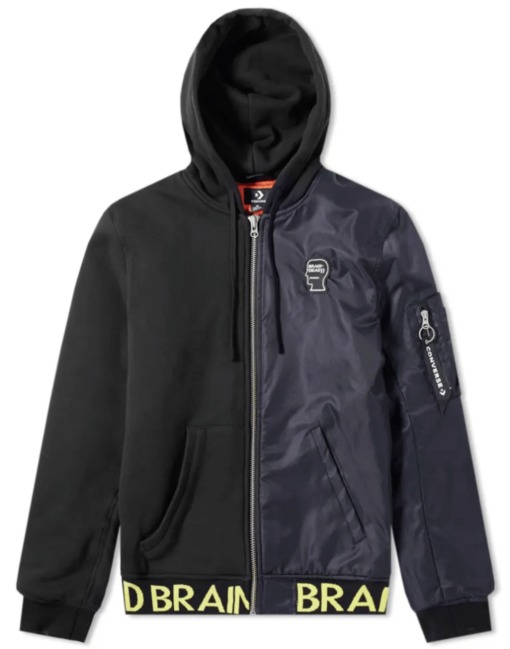 Converse x Brain Dead Bomber Hoodie Jacket - Image 5