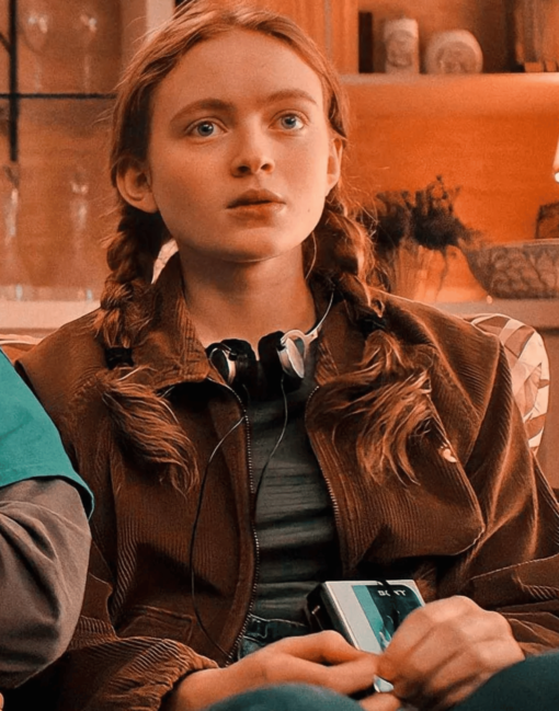 Stranger Things Season 4 Brown Corduroy Jacket - Image 5