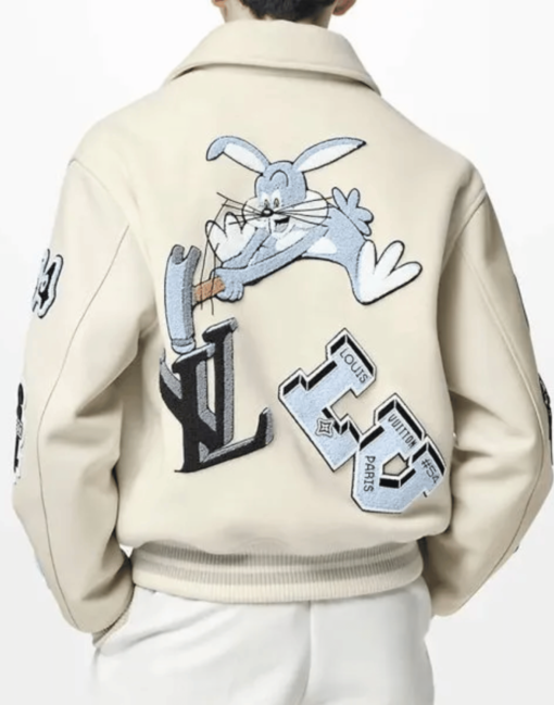 Cream Louis Vuitton Bunny Varsity Jacket - Image 2
