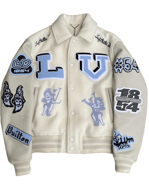 Cream Louis Vuitton Bunny Varsity Jacket - Image 5