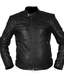 David Beckham Black Biker Faux Leather Jacket