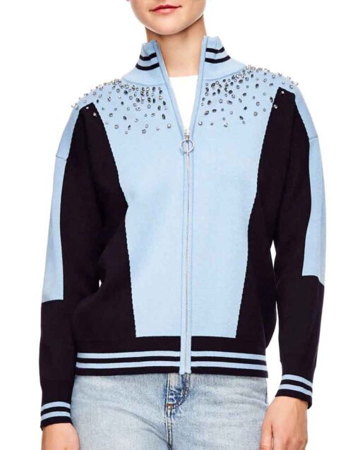 Aisha Fate The Winx Saga Blue Studded Bomber Jacket
