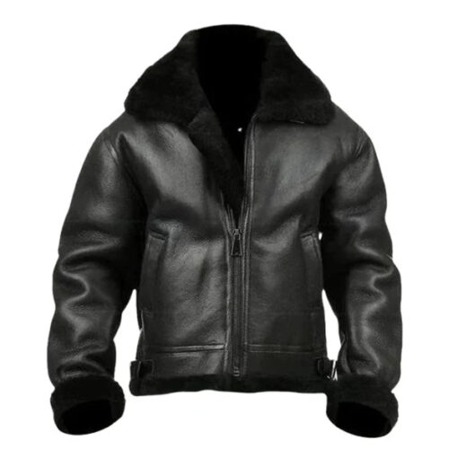 Men's Airforce Flight Faux Shearling Leather Jacket