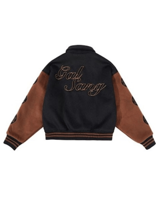 Black and Brown Wool Galsang Varsity Jacket - Image 5