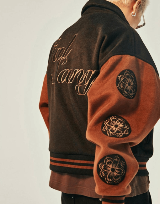Black and Brown Wool Galsang Varsity Jacket - Image 3