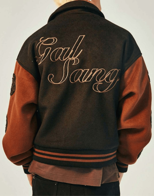 Black and Brown Wool Galsang Varsity Jacket - Image 2