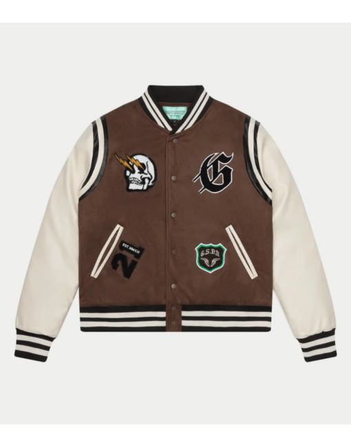 Godspeed I.G.W.T Varsity Jacket Brown - Image 5