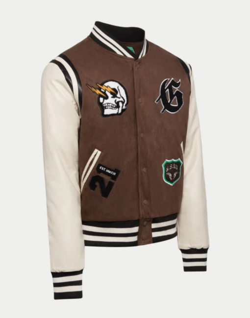 Godspeed I.G.W.T Varsity Jacket Brown - Image 4