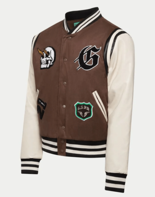 Godspeed I.G.W.T Varsity Jacket Brown - Image 3