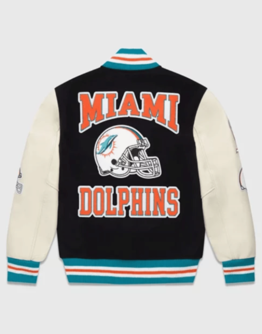 Black OVO NFL Varsity Jacket - Image 2