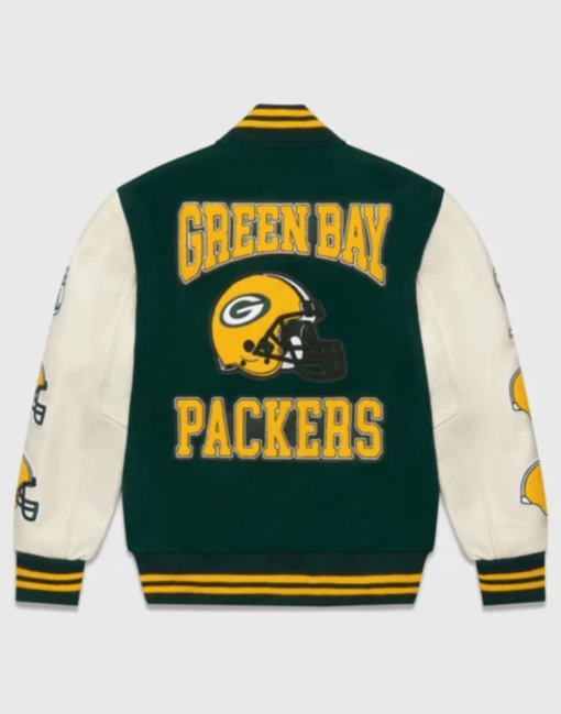 Green OVO NFL Varsity Jacket - Image 2